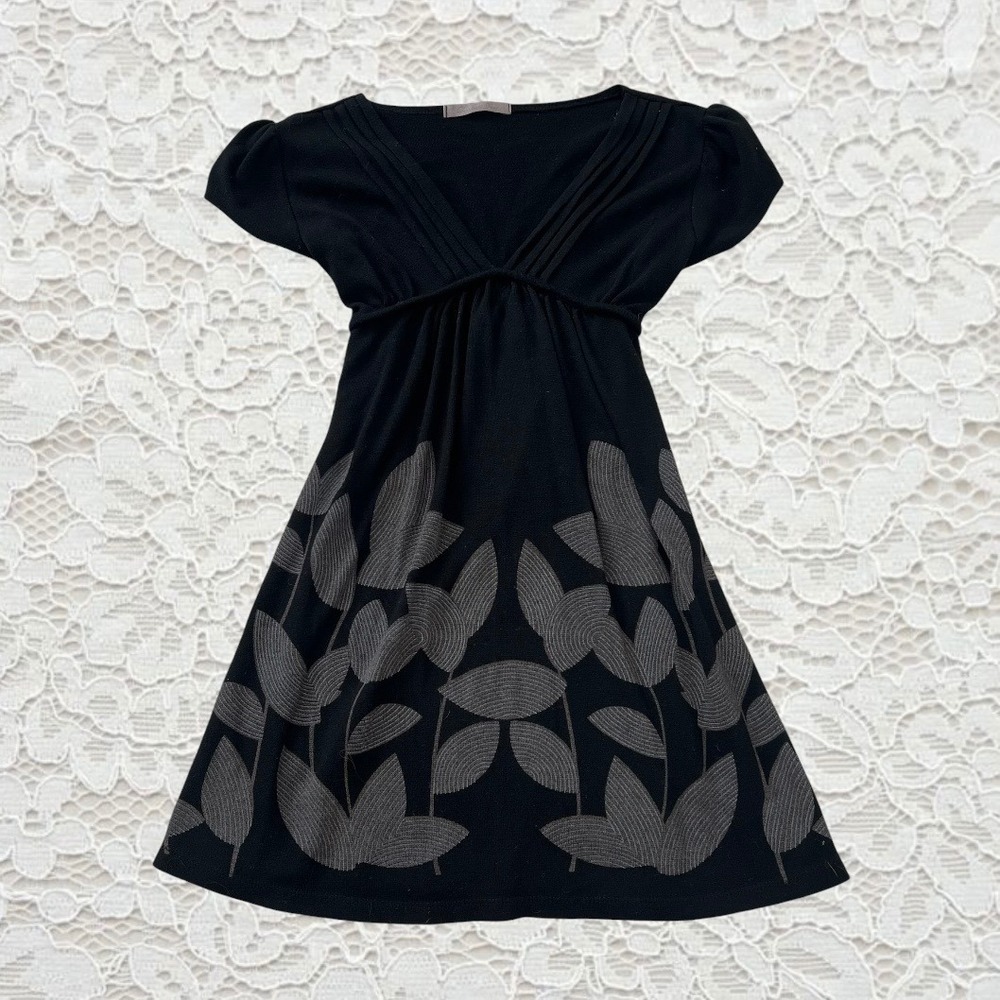 vintage charlotte russe‎ floral babydoll mini dress with tie back